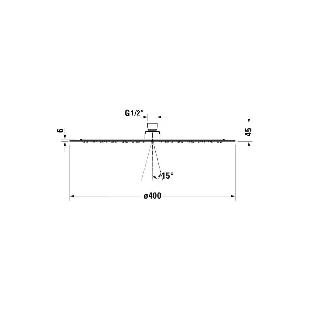 Duravit Kopfbrause, Chrom Hochglanz, Edelstahl, Rund, d. Kopfbrause 400mm, 25, 5... DURAVIT-UV0660021010 4063382938107 (Abb. 10)