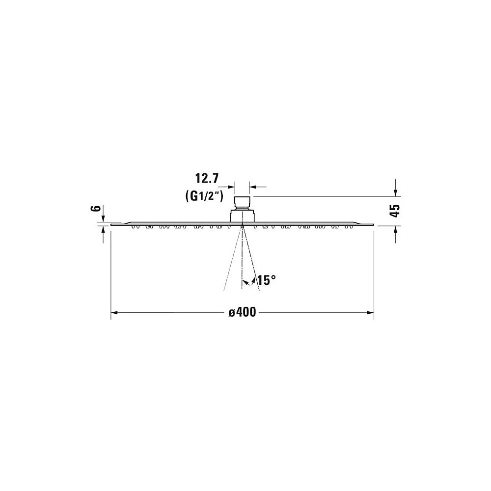 Duravit Kopfbrause, Chrom Hochglanz, Edelstahl, Rund, d. Kopfbrause 400mm, 25, 5... DURAVIT-UV0660021010 4063382938107 (Abb. 11)