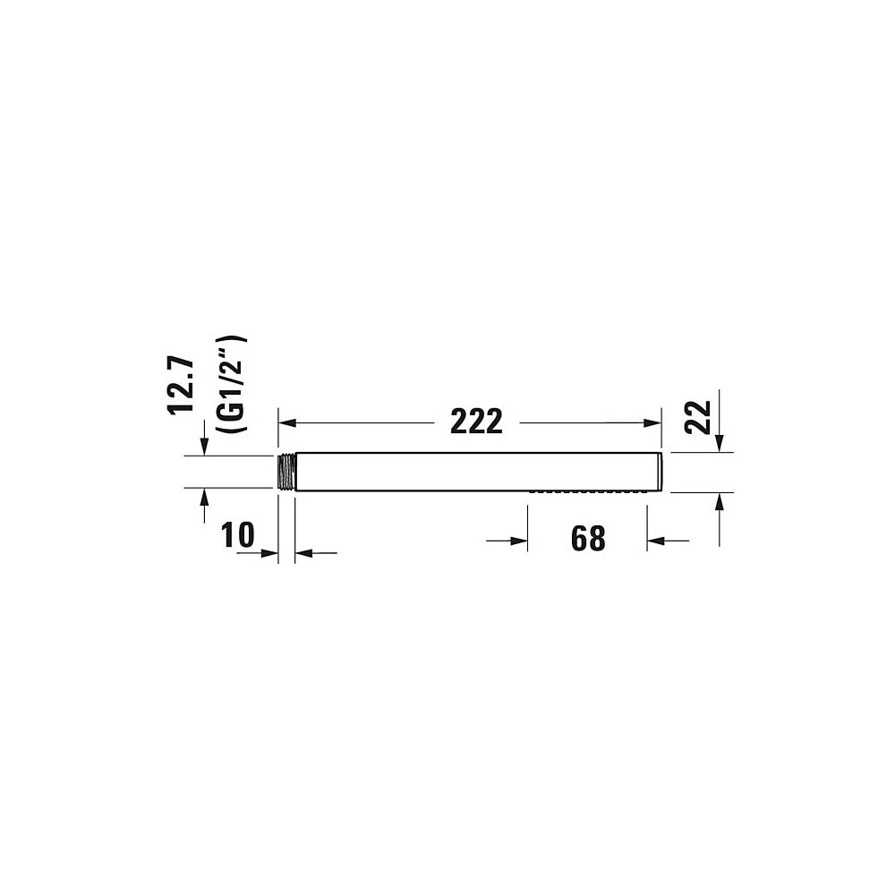 Duravit Stabbrause, Rain, eckig, Chrom, Durchflussmenge 3 bar 17l/min, Silikonno... DURAVIT-UV0640002010 4063382937971 (Abb. 10)