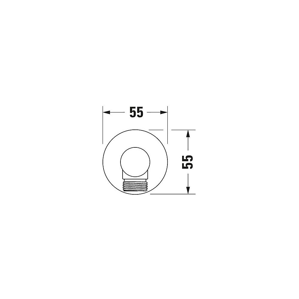 Duravit Wandanschlussbogen 55x80mm, Rund, Chrom, Rosette rund, Rückflussverhinder... DURAVIT-UV0630008010 4063382938138 (Abb. 9)
