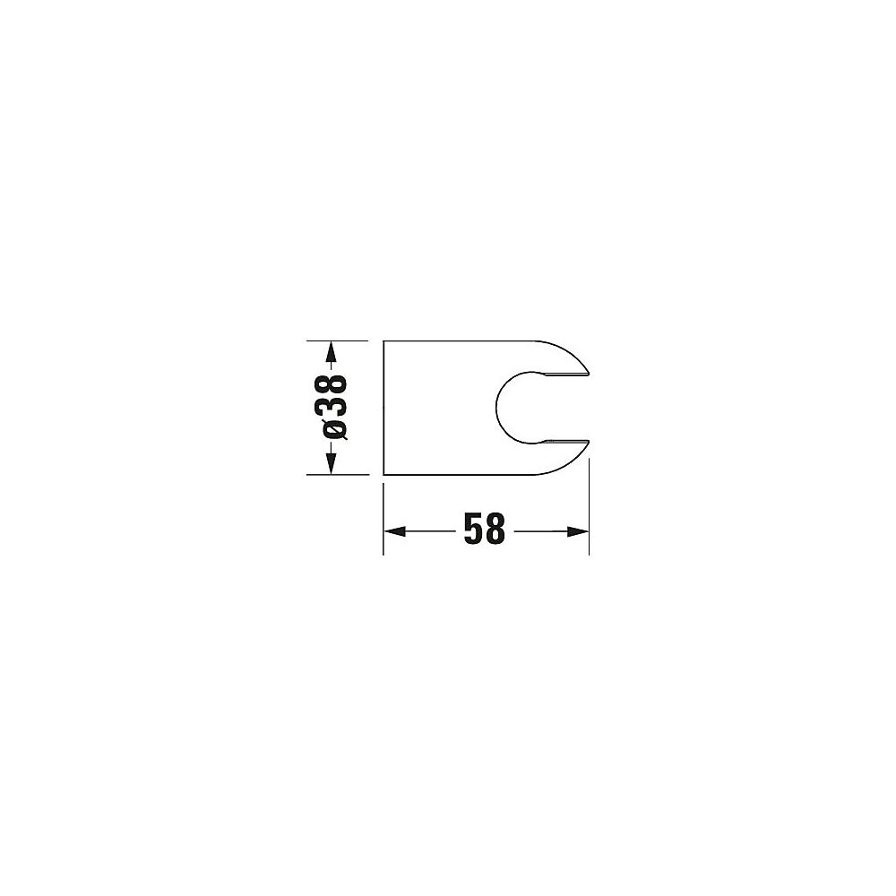 Duravit Brausehalter Konisch, 38x58mm, Messing, rund, Chrom Hochglanz... DURAVIT-UV0620001010 4063382938213 (Abb. 5)
