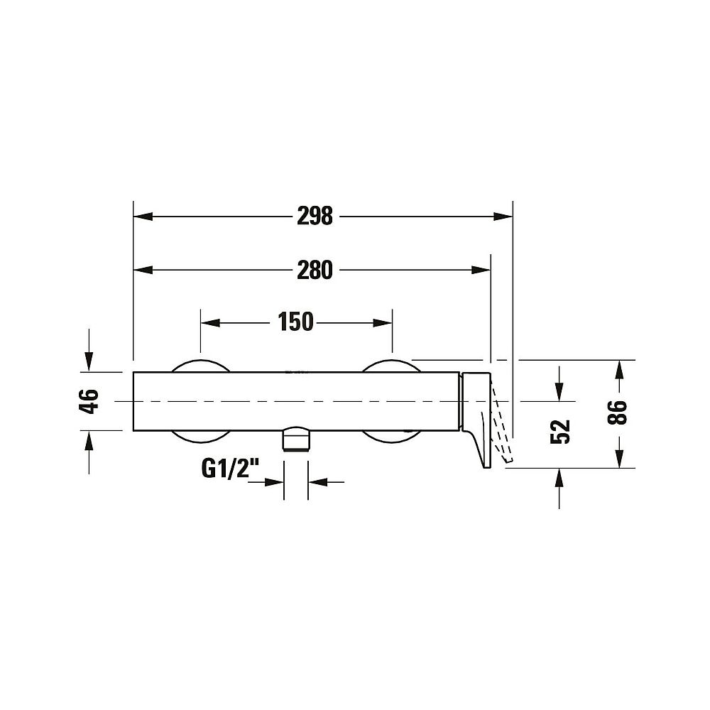 Duravit Tulum by Starck Einhebel-Brausemischer Aufputz, Mattschwarz, Anschlussart... DURAVIT-TU4230000046 4063382961402 (Abb. 2)