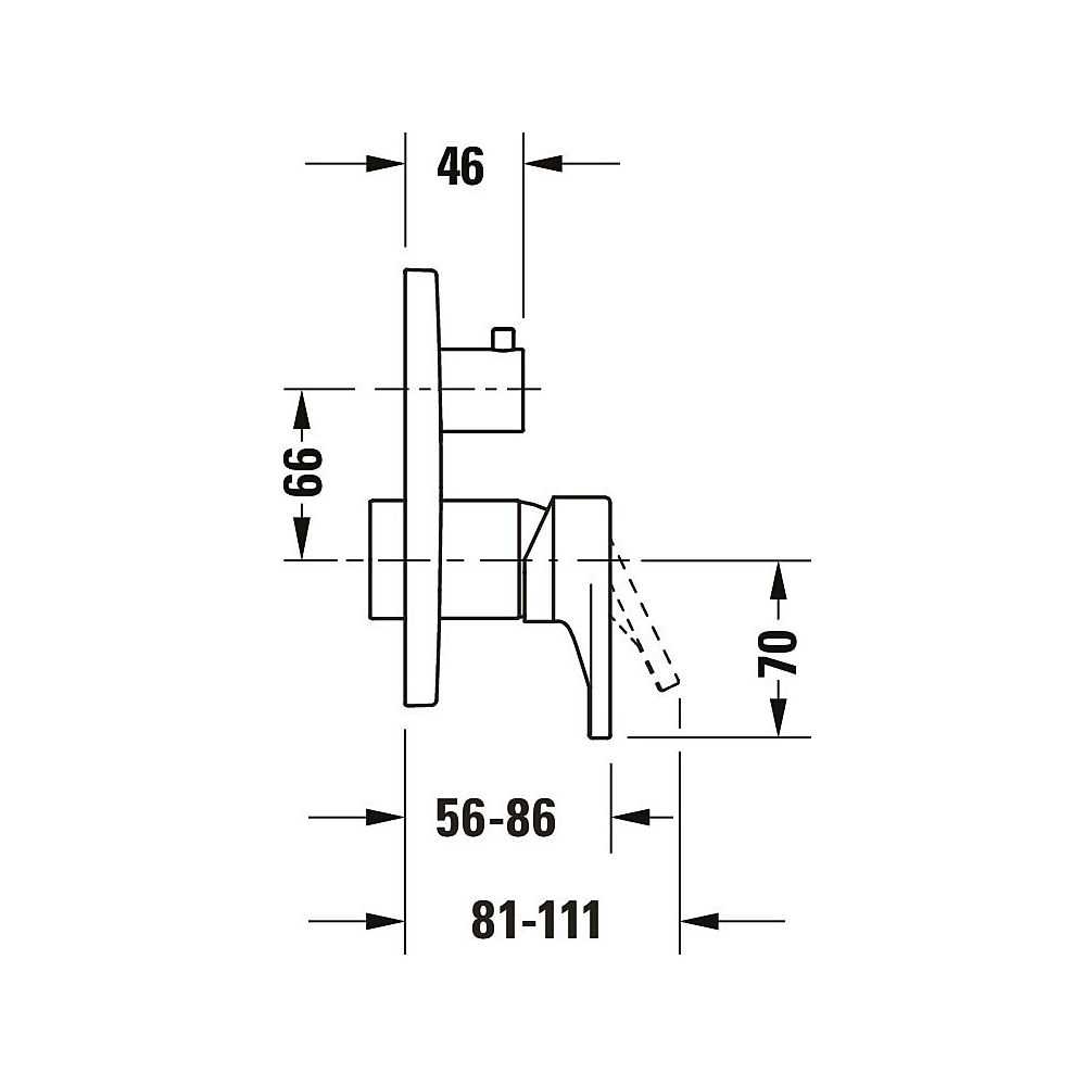 Duravit Tulum by Starck Einhebel-Brausemischer Unterputz, Anzahl Verbraucher 2, M... DURAVIT-TU4210012046 4063382961396 (Abb. 9)