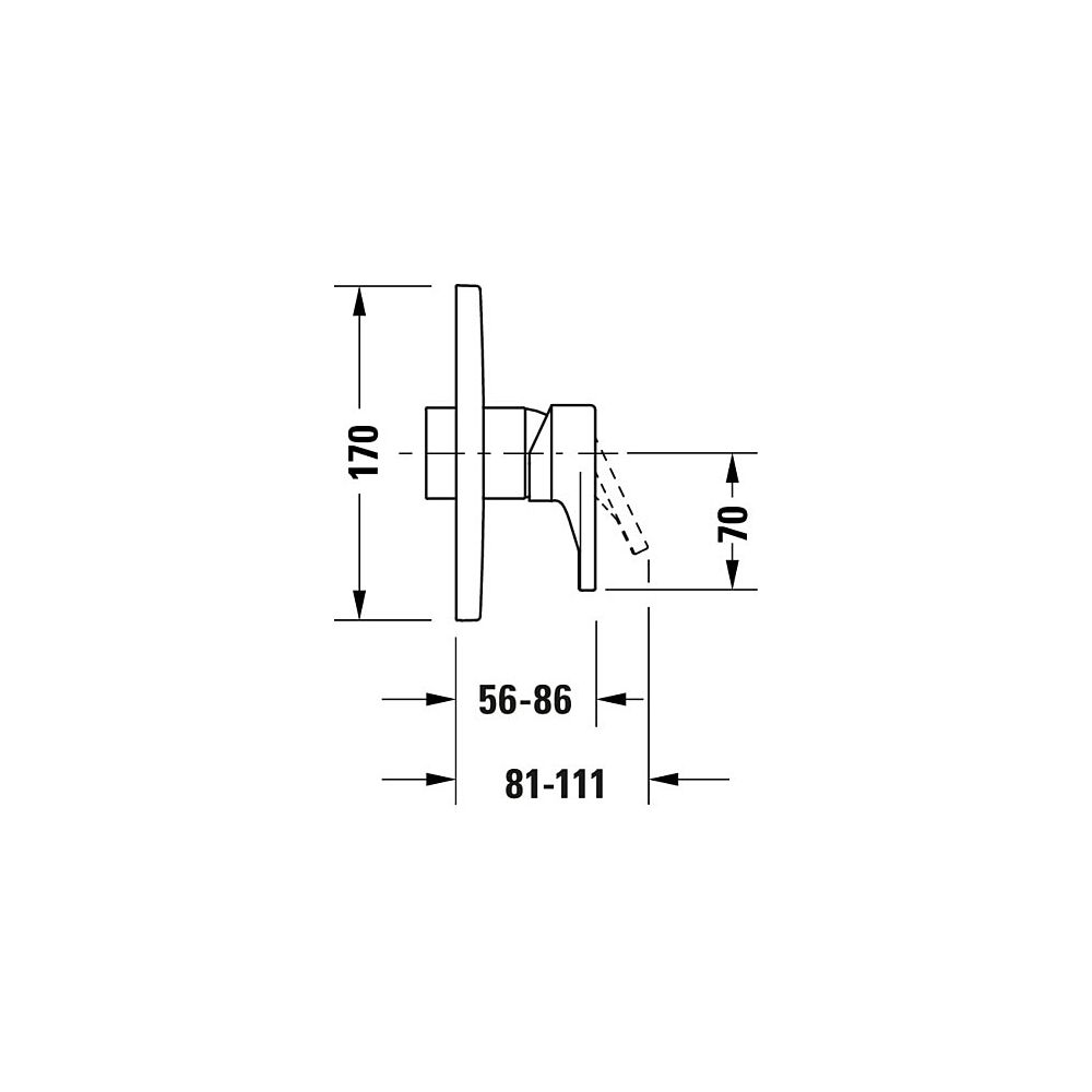 Duravit Tulum by Starck Einhebel-Brausemischer Unterputz, Anzahl Verbraucher 1, M... DURAVIT-TU4210010046 4063382961389 (Abb. 9)