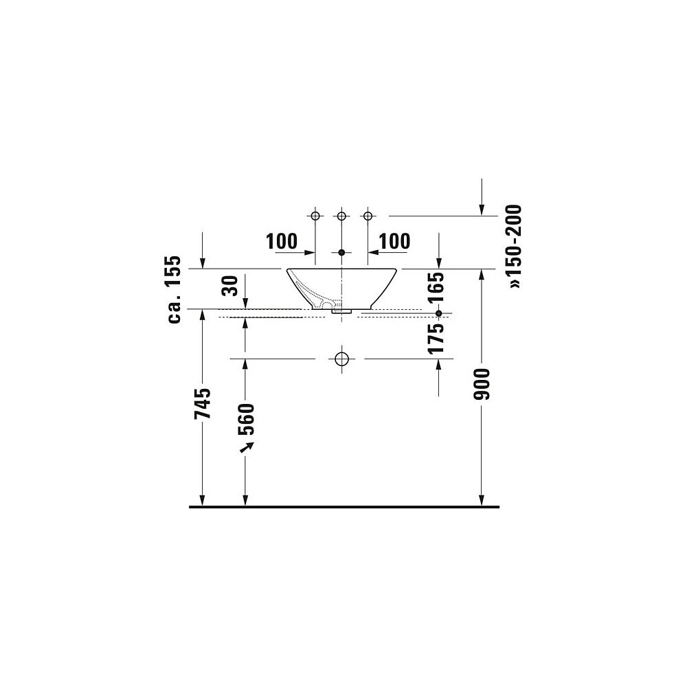 Duravit Design Classics Aufsatzbecken 420mm Weiß Hochglanz, Quadratisch, ohne HLB ... DURAVIT-0333420000 4021534333620 (Abb. 16)