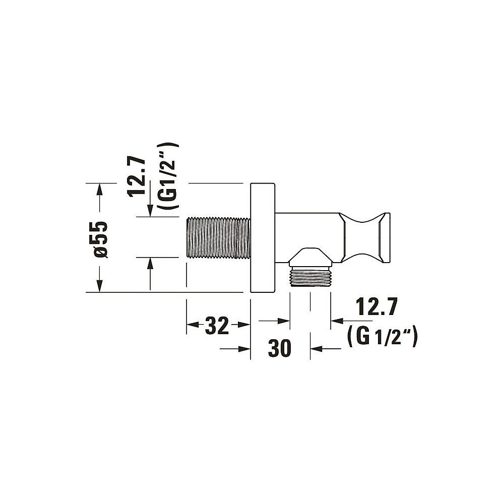 Duravit Wandanschlussbogen 55x102mm, Rund, Mattschwarz, Rosette rund, Rückflussve... DURAVIT-UV0630009046 4063382938169 (Abb. 6)