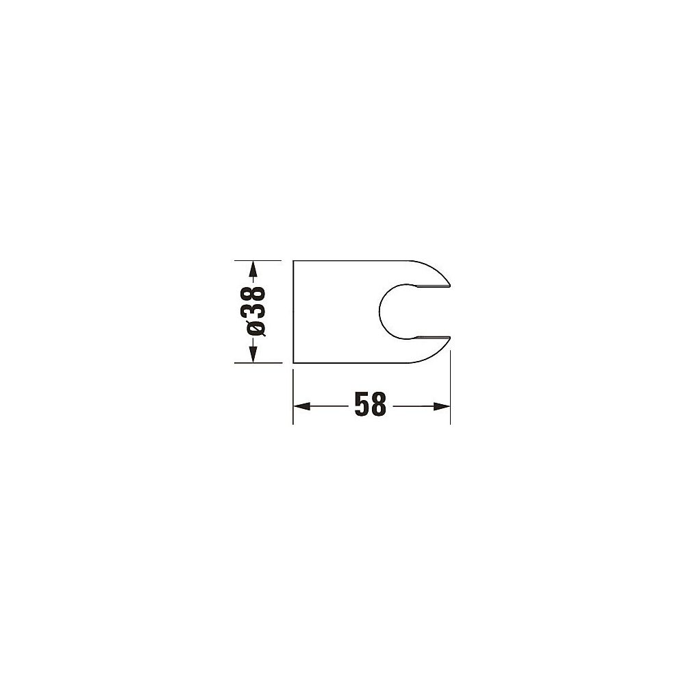 Duravit Brausehalter Konisch, 38x58mm, Messing, rund, Mattschwarz... DURAVIT-UV0620001046 4063382938220 (Abb. 3)