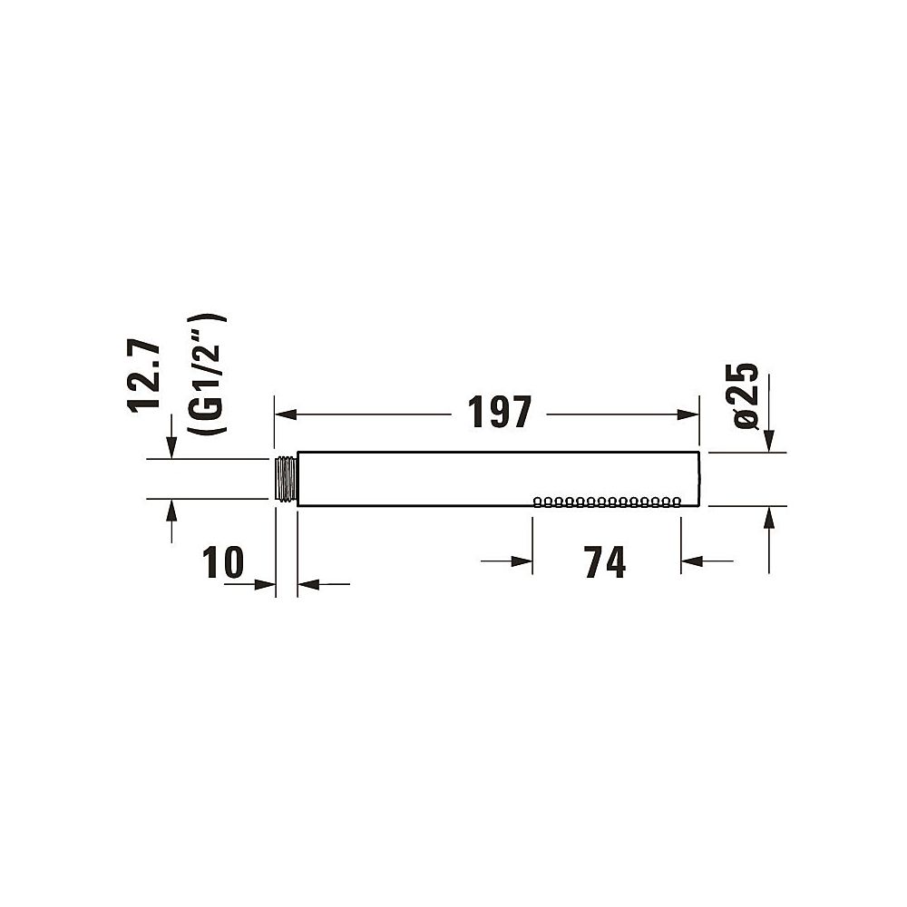 Duravit Stabbrause 55x102mm, Mattschwarz, Rain, Durchflussmenge 17l/min bei 3bar,... DURAVIT-UV0640001046 4063382937322 (Abb. 7)