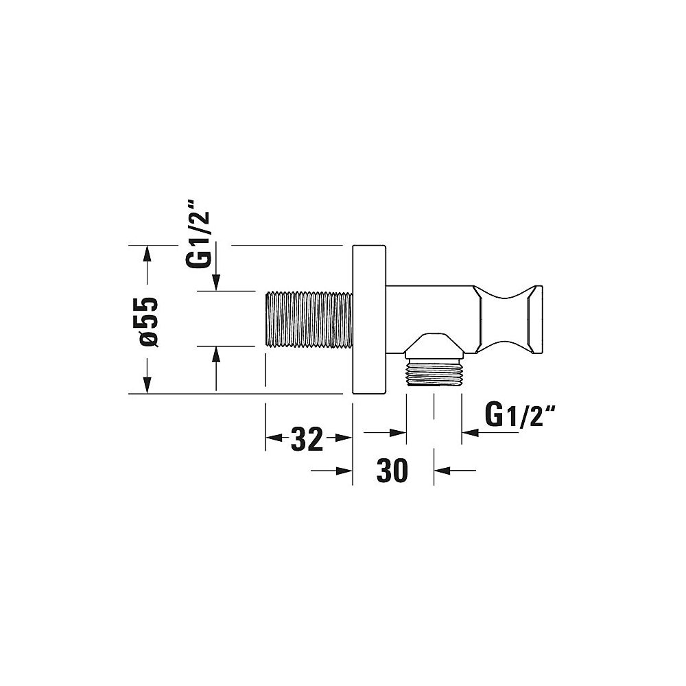 Duravit Wandanschlussbogen 55x102mm, Rund, Mattschwarz, Rosette rund, Rückflussve... DURAVIT-UV0630009046 4063382938169 (Abb. 9)