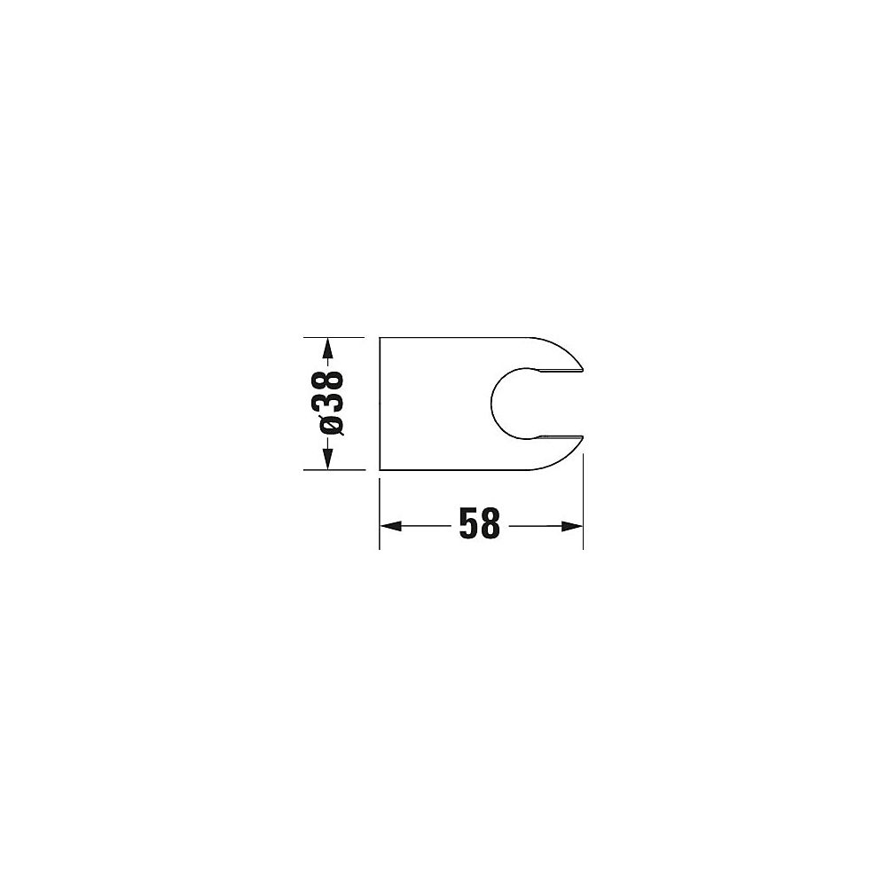Duravit Brausehalter Konisch, 38x58mm, Messing, rund, Mattschwarz... DURAVIT-UV0620001046 4063382938220 (Abb. 5)