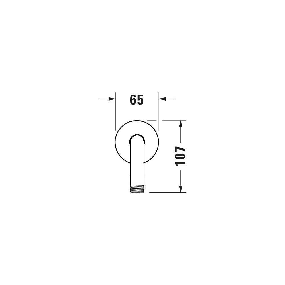 Duravit Brausearm Länge 210mm Wandmontage Rosette rund, Chrom Hochglanz... DURAVIT-UV0670027010 4063382938336 (Abb. 5)