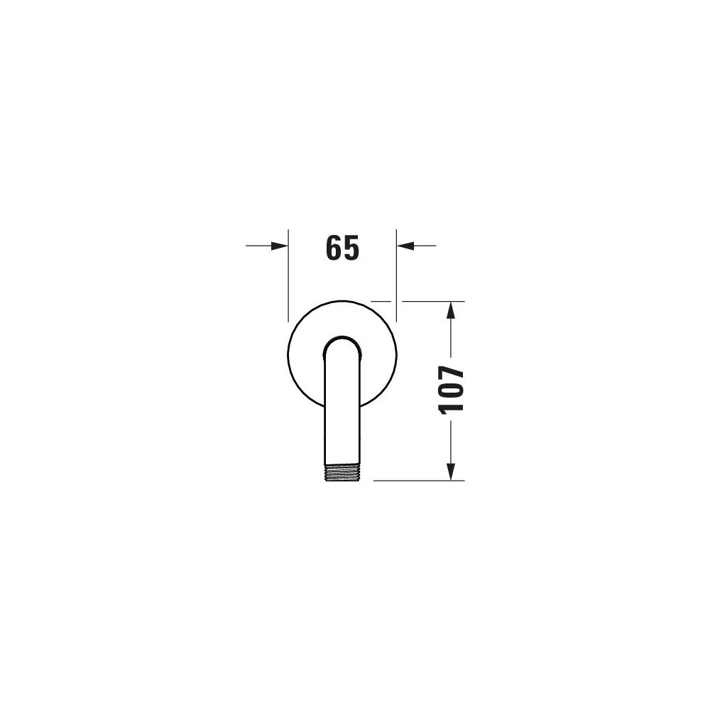 Duravit Brausearm Länge 410mm Wandmontage Rosette rund, Chrom Hochglanz... DURAVIT-UV0670028010 4063382938350 (Abb. 6)