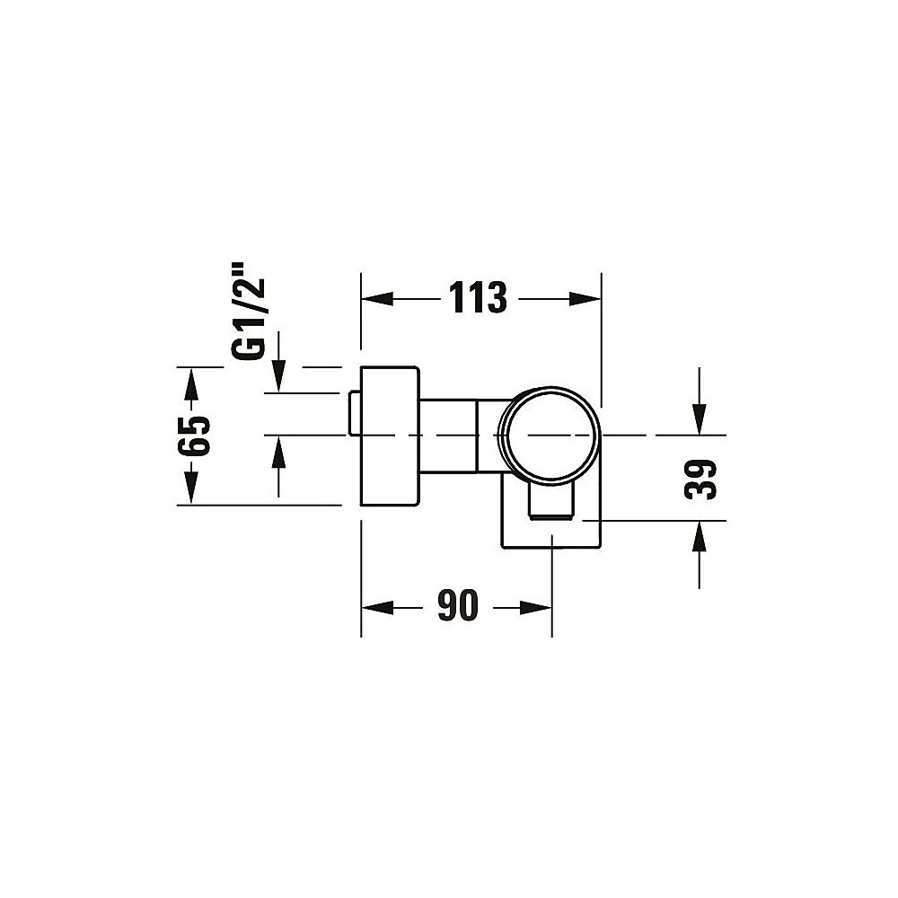 Duravit Tulum by Starck Einhebel-Brausemischer Aufputz, Mattschwarz, Anschlussart... DURAVIT-TU4230000046 4063382961402 (Abb. 5)