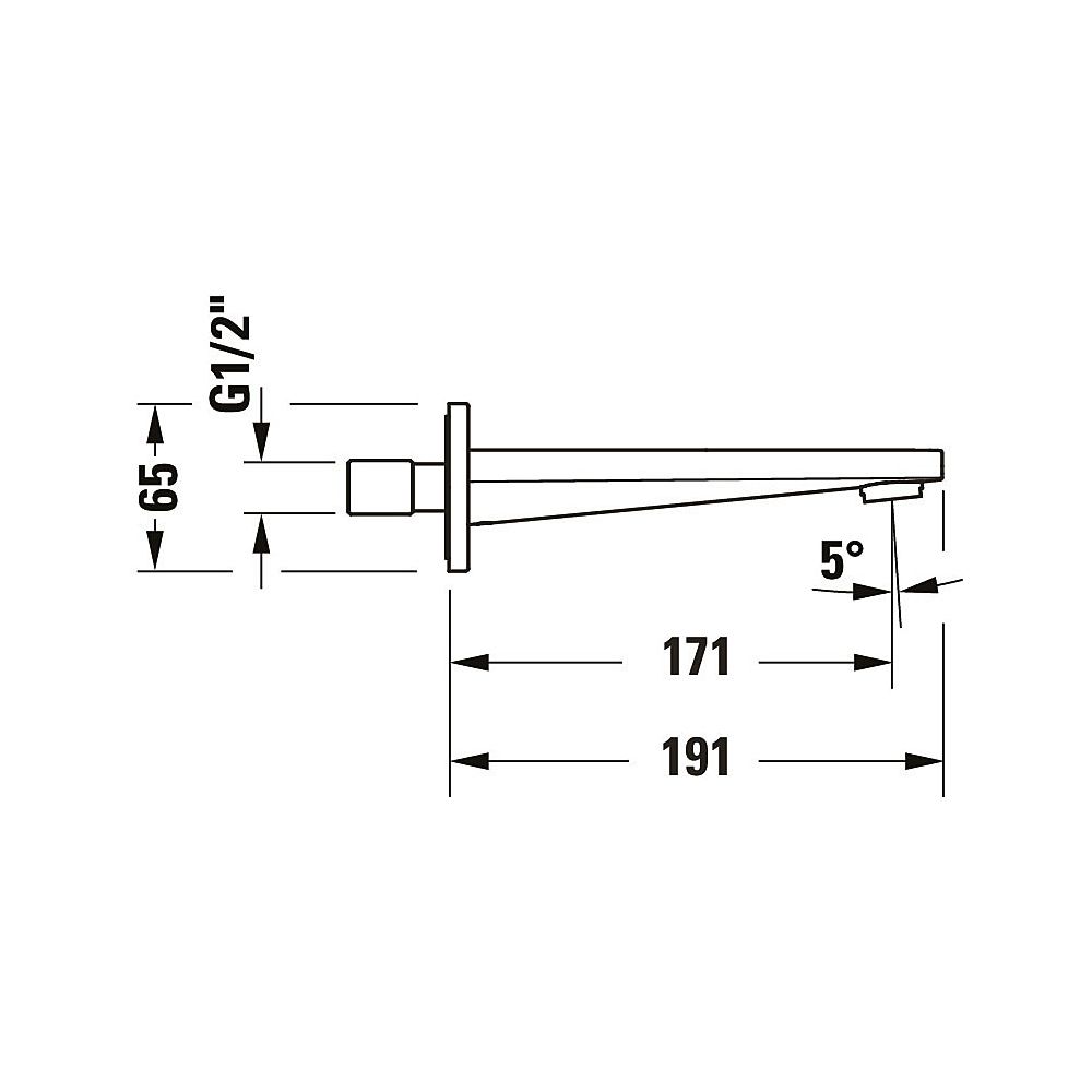 Duravit Tulum by Starck Wanneneinlauf Aufputz, Mattschwarz, Rosette rund, Ausladu... DURAVIT-TU5240010046 4063382961426 (Abb. 7)