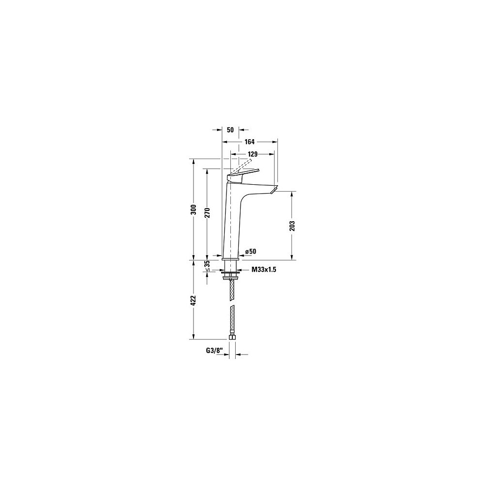 Duravit No.1 Einhebel-Waschtischmischer L MinusFlow, Chrom, 3,5l/min, Hebelgriff,... DURAVIT-N11032002010 8000177315909 (Abb. 4)
