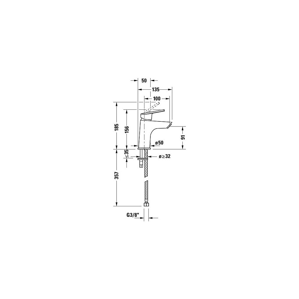 Duravit No.1 Einhebel-Waschtischmischer S FreshStart, Chrom, 4,5l/min, Hebelgriff... DURAVIT-N11011002010 8000177315794 (Abb. 5)