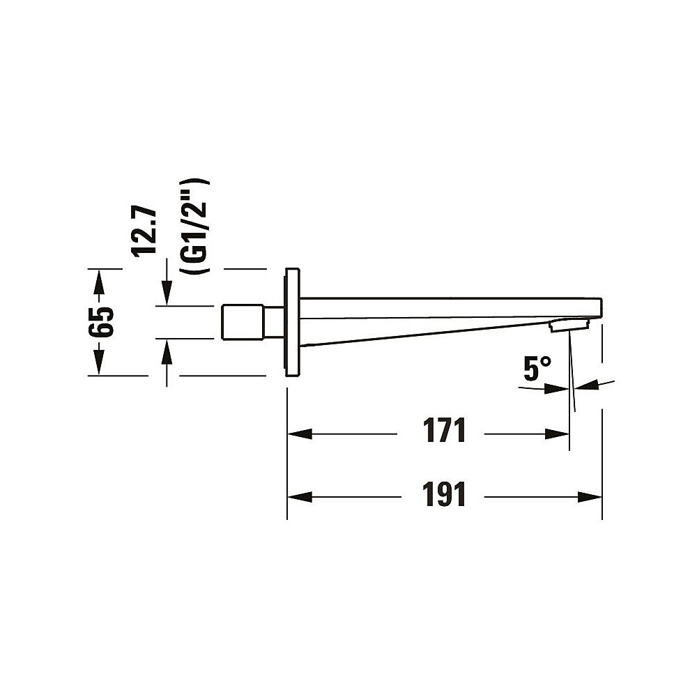 Duravit Tulum by Starck Wanneneinlauf Aufputz, Chrom Hochglanz, Rosette rund, Aus... DURAVIT-TU5240010010 4063382961280 (Abb. 8)
