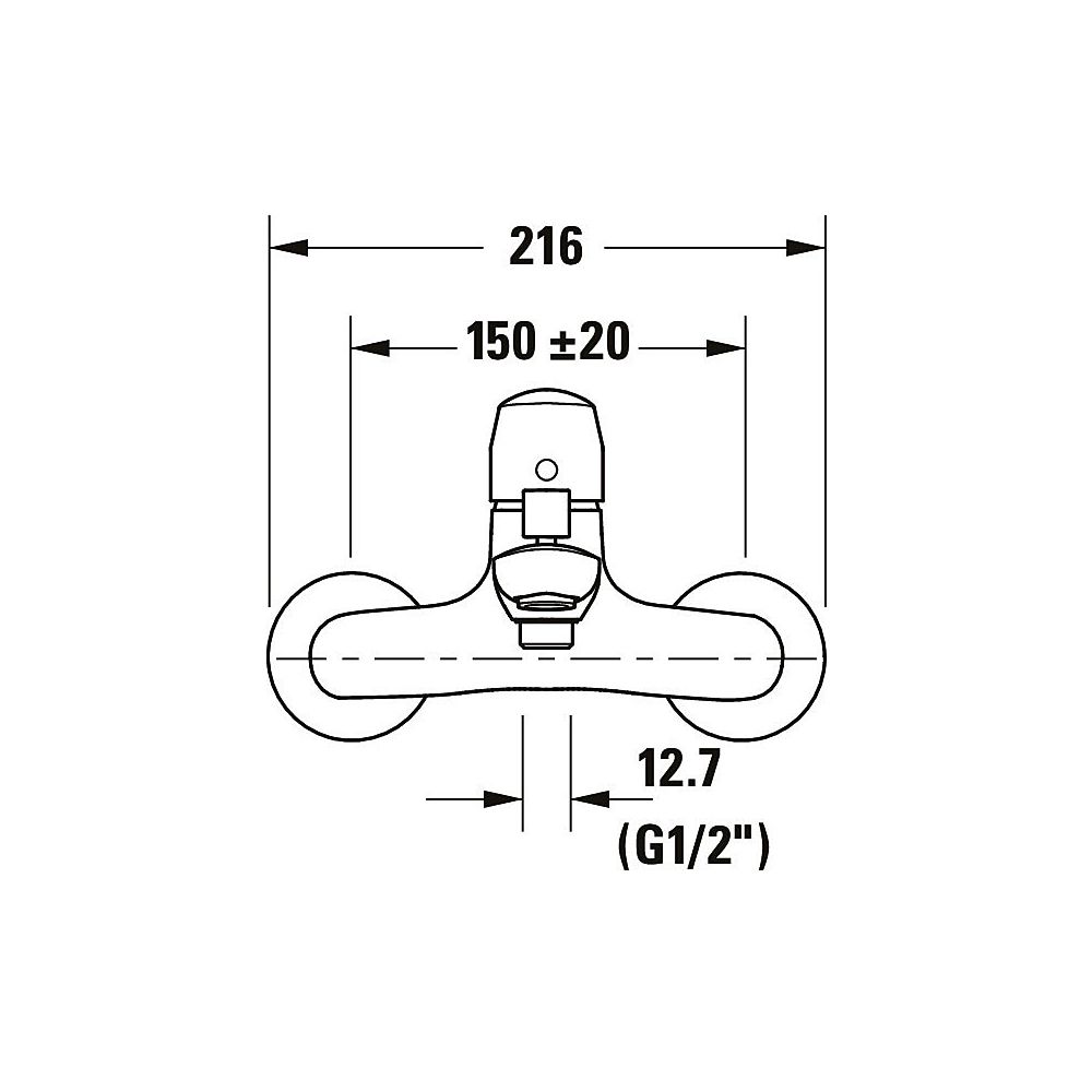 Duravit No.1 Einhebel-Wannenmischer Aufputz, Chrom, Anschlussart S-Anschlüsse, 1... DURAVIT-N15230000010 8000177315947 (Abb. 13)