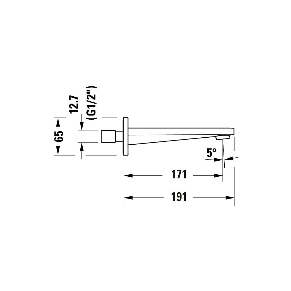 Duravit Tulum by Starck Wanneneinlauf Aufputz, Mattschwarz, Rosette rund, Ausladu... DURAVIT-TU5240010046 4063382961426 (Abb. 6)