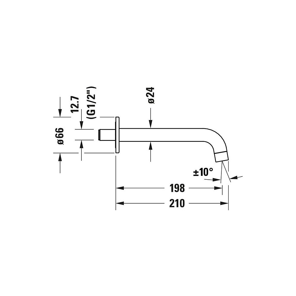 Duravit No.1 Wanneneinlauf, Wandmontage, Chrom Hochglanz, Rosette rund, Ausladun... DURAVIT-N15240010010 8000177315985 (Abb. 10)