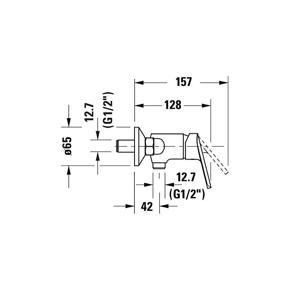 Duravit No.1 Einhebel-Brausemischer Aufputz, Chrom, Anschlussart S-Anschlüsse, 1... DURAVIT-N14230000010 8000177315930 (Abb. 10)