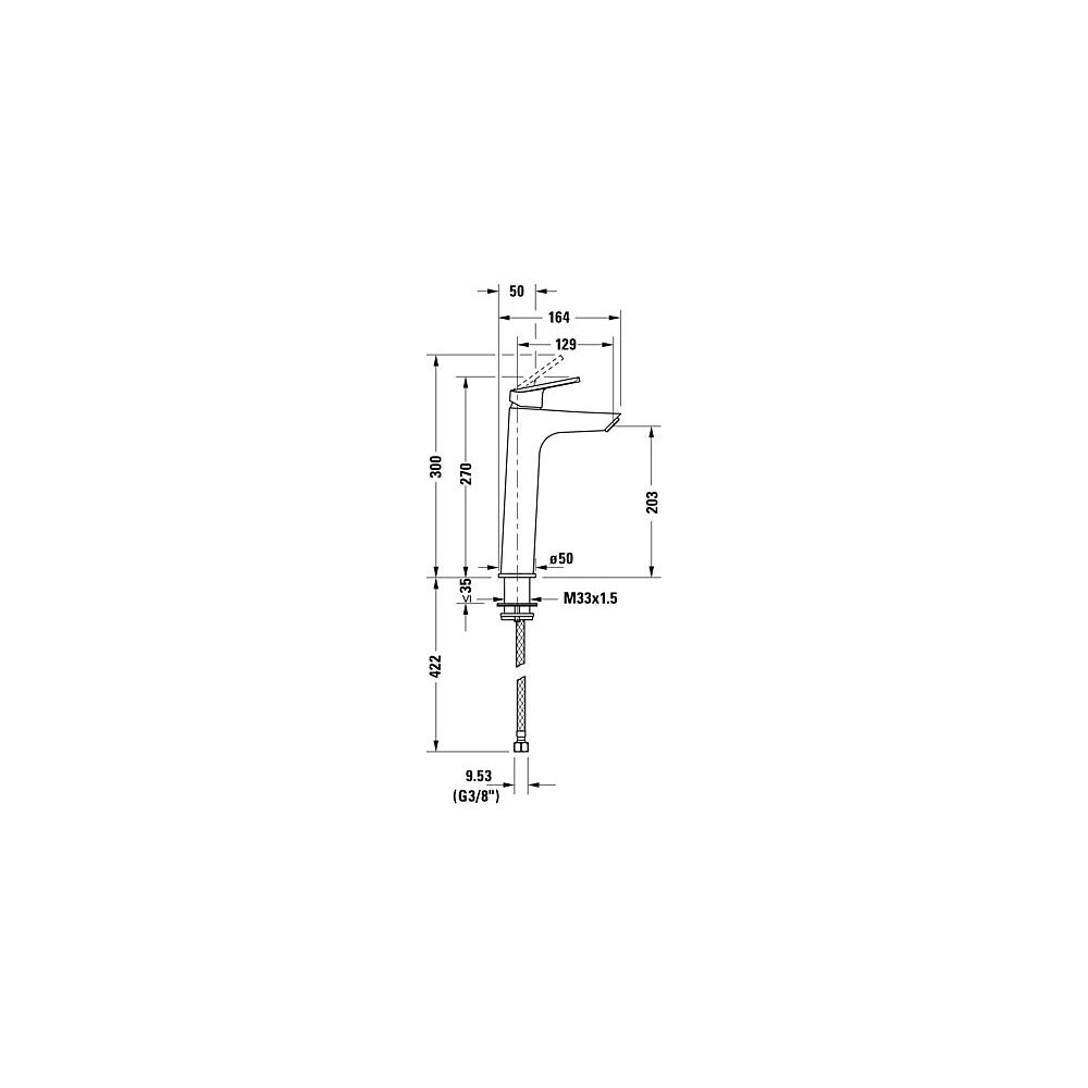 Duravit No.1 Einhebel-Waschtischmischer L MinusFlow, Chrom, 3,5l/min, Hebelgriff,... DURAVIT-N11032002010 8000177315909 (Abb. 6)