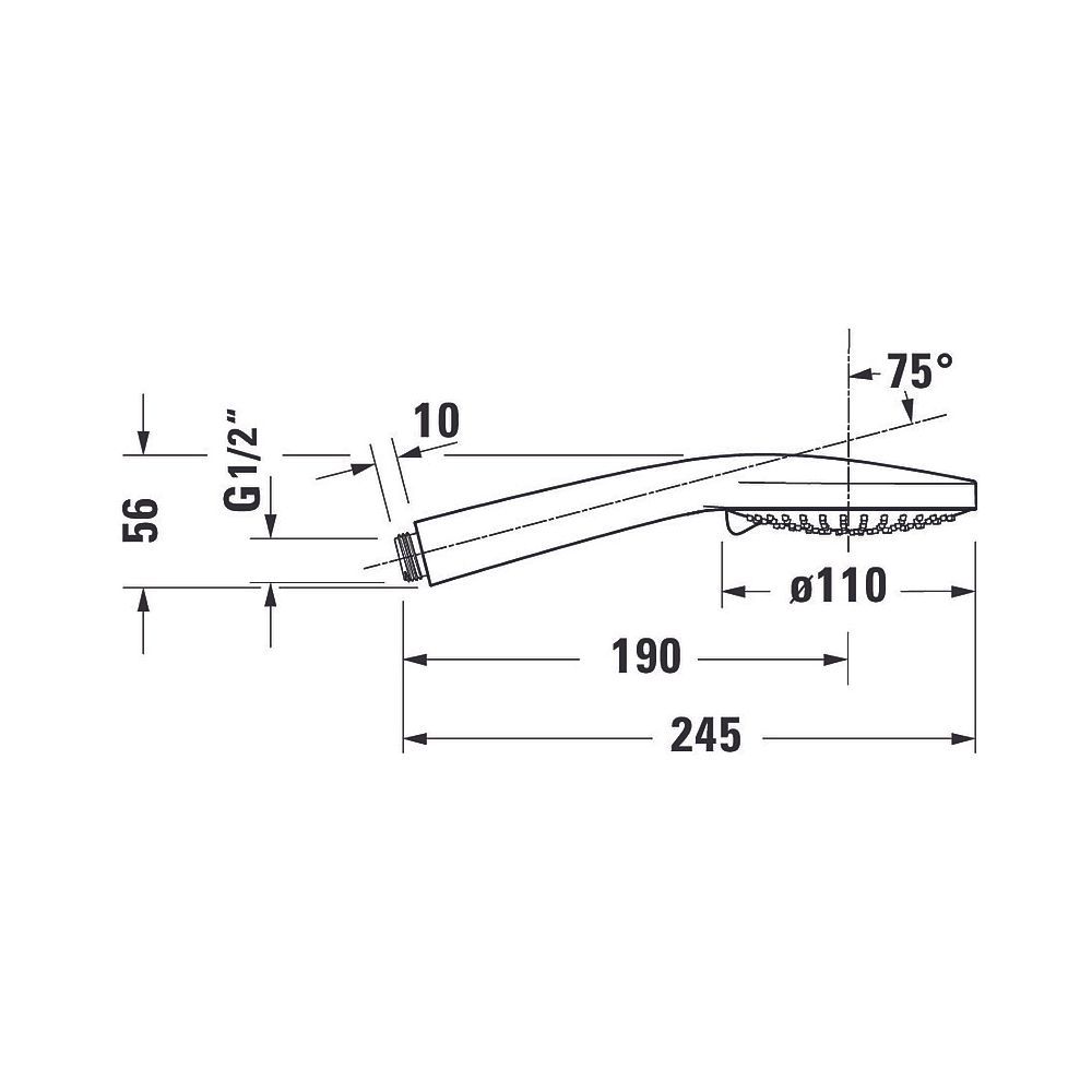 Duravit Handbrause, Chrom, MinusFlow, d. 110mm, Strahlart SoftRain, Rain, Intense... DURAVIT-UV0652016010 4063382937049 (Abb. 8)
