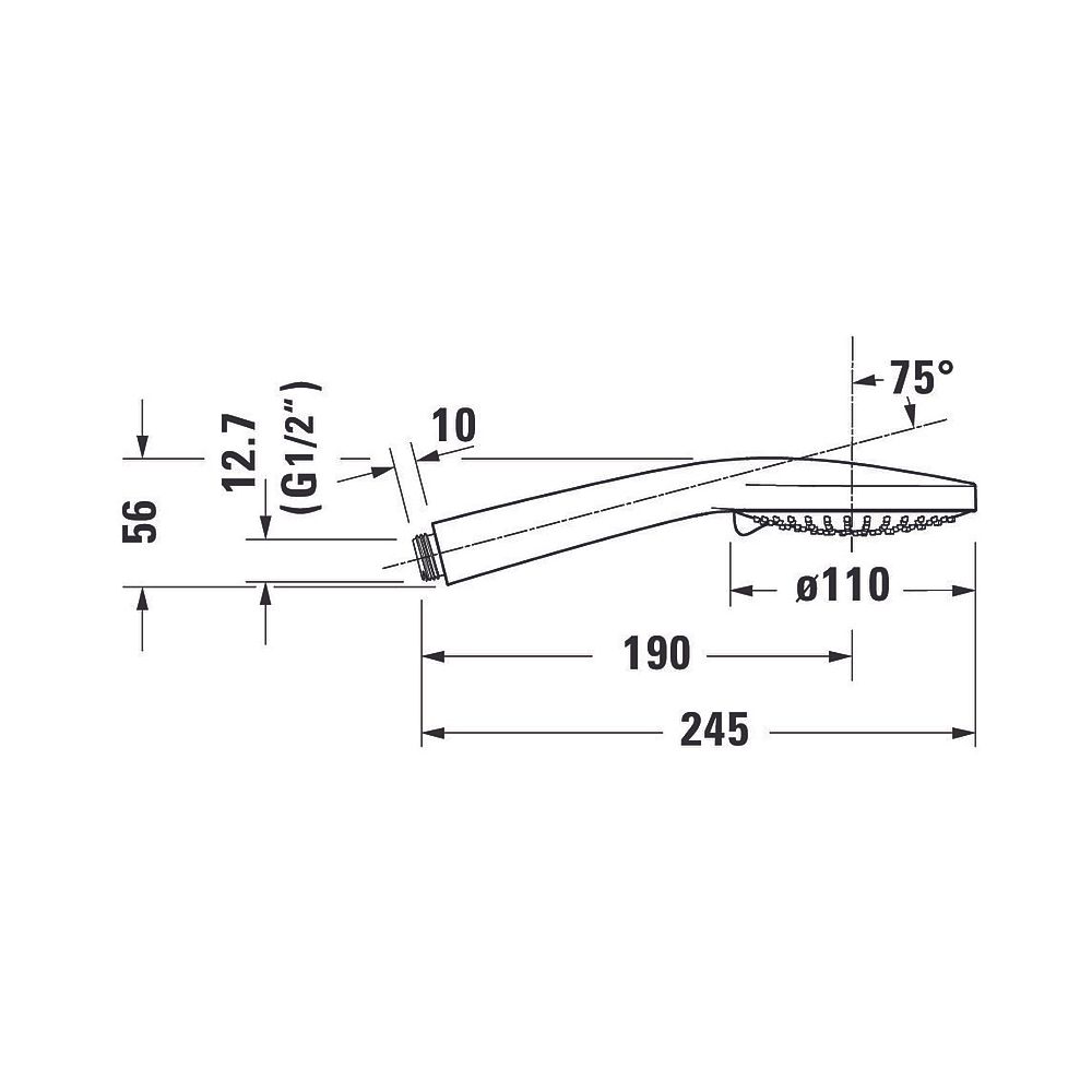 Duravit Handbrause, Chrom/Weiß, MinusFlow, d. 110mm, Strahlart SoftRain, Rain, In... DURAVIT-UV0652015010 4063382937018 (Abb. 9)