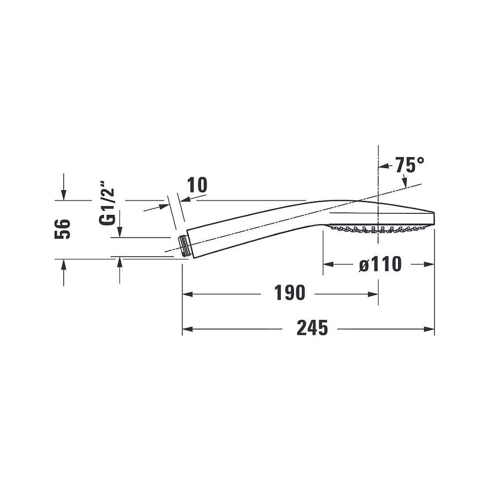 Duravit Handbrause, Chrom Hochglanz, MinusFlow, d. 110mm, Strahlart Rain, Durchfl... DURAVIT-UV0652014010 4063382936776 (Abb. 4)