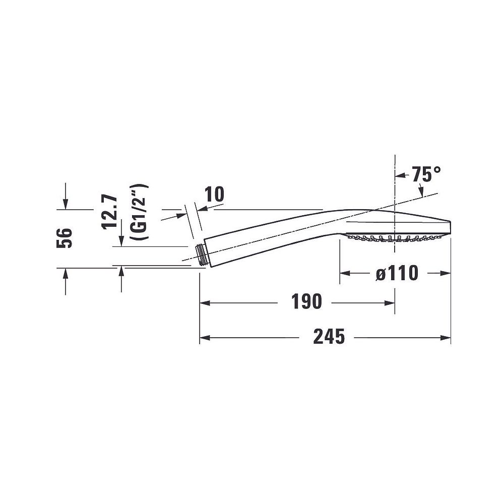 Duravit Handbrause, Chrom Hochglanz, MinusFlow, d. 110mm, Strahlart Rain, Durchfl... DURAVIT-UV0652014010 4063382936776 (Abb. 5)