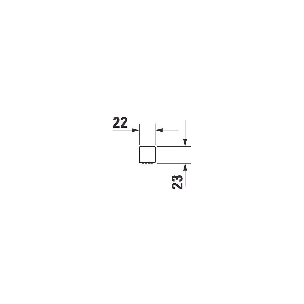 Duravit Stabbrause, MinusFlow, eckig, Rain, Chrom, Durchflussmenge 3 bar 9l/min, ... DURAVIT-UV0642002010 4063382937988 (Abb. 4)