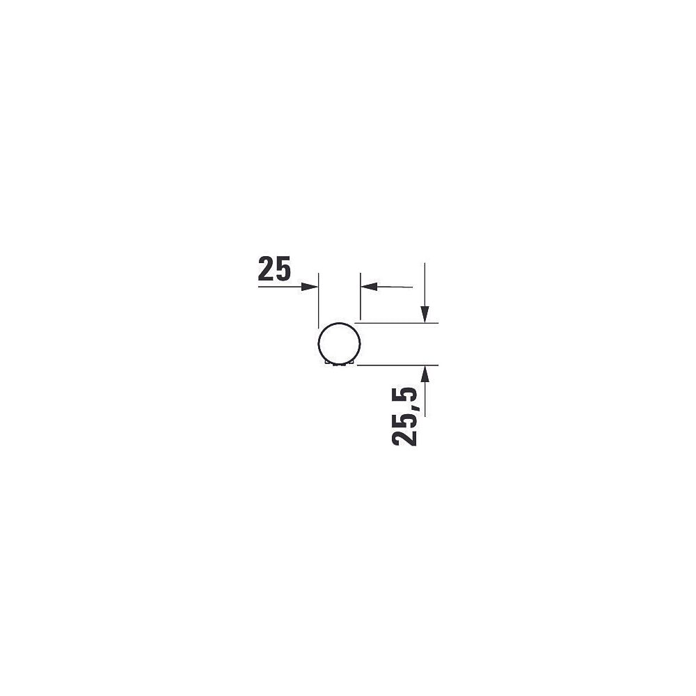 Duravit Stabbrause, MinusFlow, rund, Rain, Chrom, Durchflussmenge 3 bar 9l/min, S... DURAVIT-UV0642001010 4063382937315 (Abb. 7)