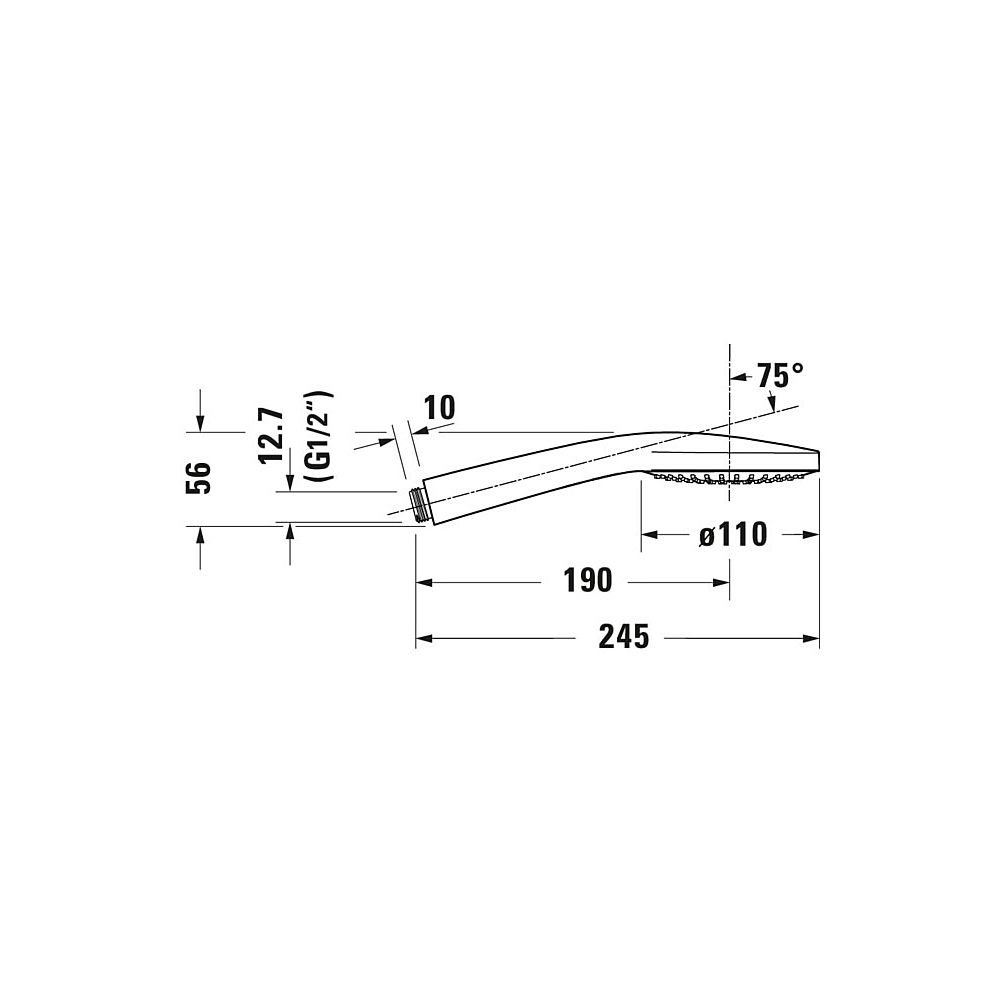 Duravit Handbrause, Chrom Hochglanz, MinusFlow, d. 110mm, Strahlart Rain, Durchfl... DURAVIT-UV0652014010 4063382936776 (Abb. 8)