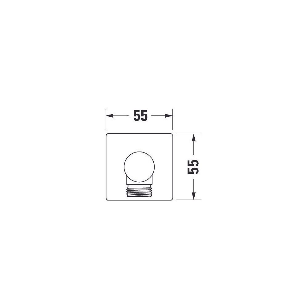 Duravit Wandanschlussbogen 55x102mm, Eckig, Mattschwarz, Rosette eckig, Rückfluss... DURAVIT-UV0630011046 4063382938206 (Abb. 2)