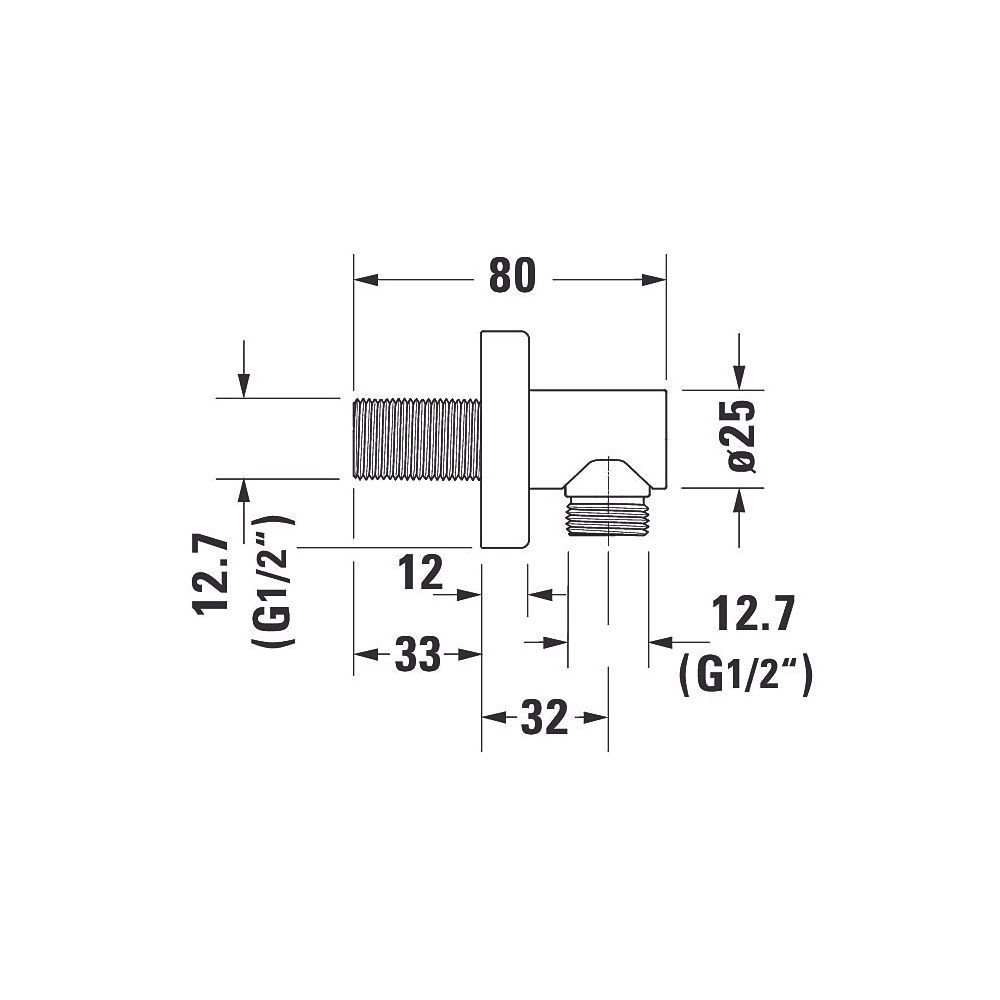 Duravit Wandanschlussbogen 55x102mm, Eckig, Mattschwarz, Rosette eckig, Rückfluss... DURAVIT-UV0630011046 4063382938206 (Abb. 4)