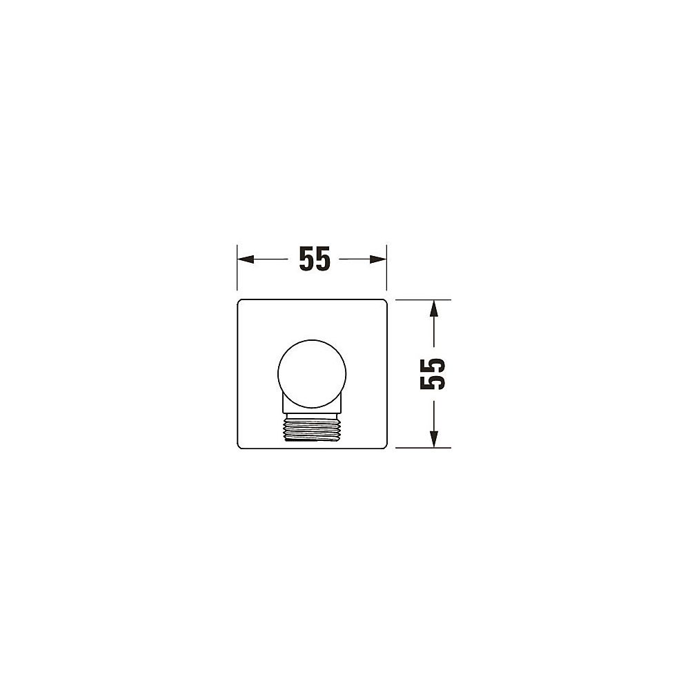 Duravit Wandanschlussbogen 55x102mm, Eckig, Chrom Hochglanz, Rosette eckig, Rückf... DURAVIT-UV0630011010 4063382938190 (Abb. 2)