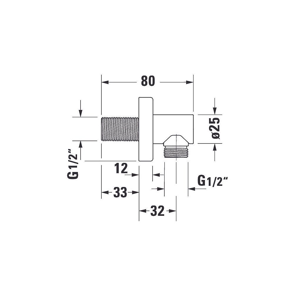 Duravit Wandanschlussbogen 55x102mm, Eckig, Chrom Hochglanz, Rosette eckig, Rückf... DURAVIT-UV0630011010 4063382938190 (Abb. 3)