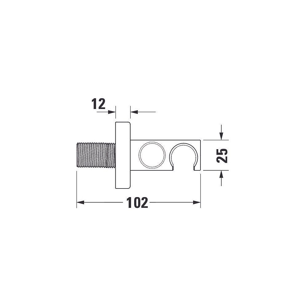 Duravit Wandanschlussbogen 55x102mm, Eckig, Mattschwarz, Rosette eckig, Rückfluss... DURAVIT-UV0630010046 4063382938183 (Abb. 5)