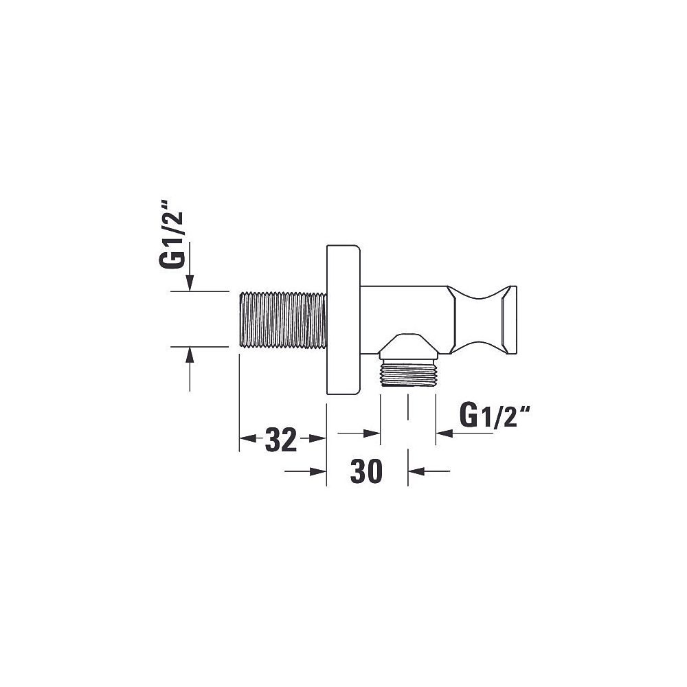 Duravit Wandanschlussbogen 55x102mm, Eckig, Chrom Hochglanz, Rosette eckig, Rückf... DURAVIT-UV0630010010 4063382938176 (Abb. 3)