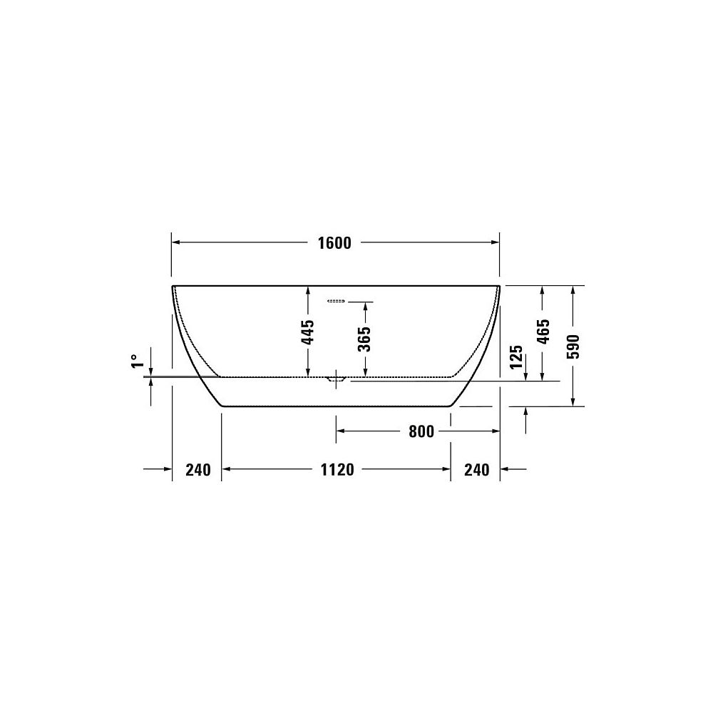Duravit DuraKanto Badewanne 465x750x1600mm, 249l, Weiß glänz, Oval, Freistehen... DURAVIT-700560000000000 4067116007459 (Abb. 8)