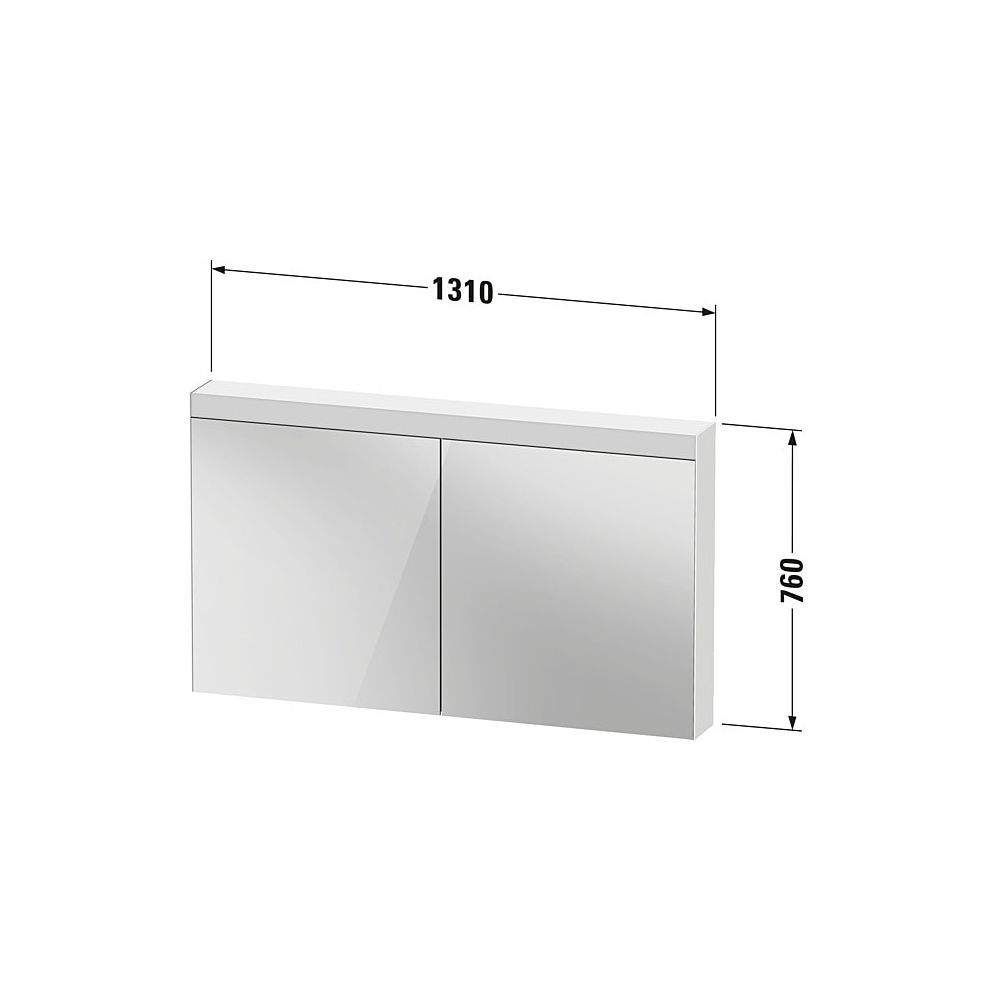 Duravit Better Spiegelschrank mit Licht Wandmontage 148x1310x760mm, Neutral, 2 Tü... DURAVIT-LM7864000001 4063382125156 (Abb. 3)