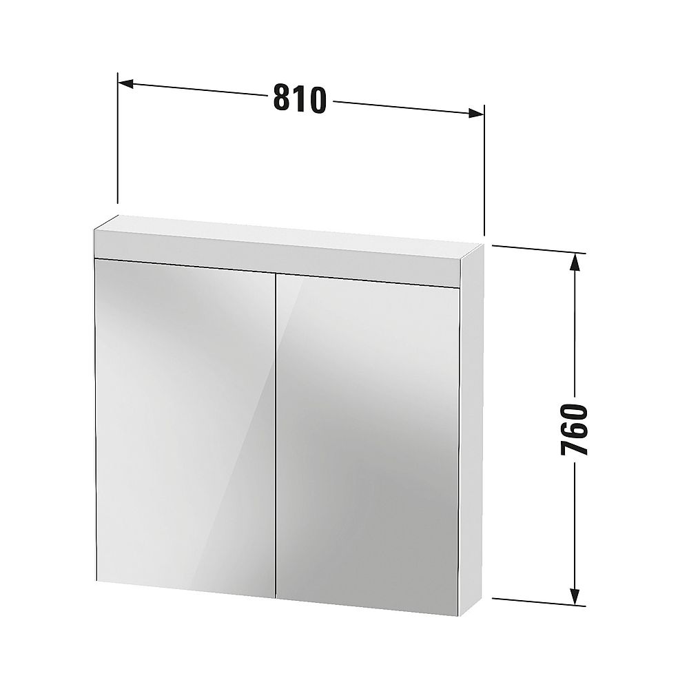 Duravit Good Spiegelschrank mit Licht Wandmontage 148x810x760mm, Neutral, 2 T... DURAVIT-LM7821000000000 4063382580269 (Abb. 12)