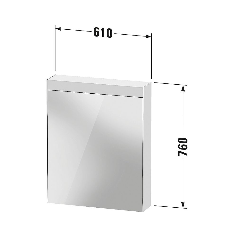 Duravit Best Spiegelschrank mit Licht Wandmontage 148x610x760mm, L, Neutral, Tür... DURAVIT-LM7840R00002 4053424468198 (Abb. 10)