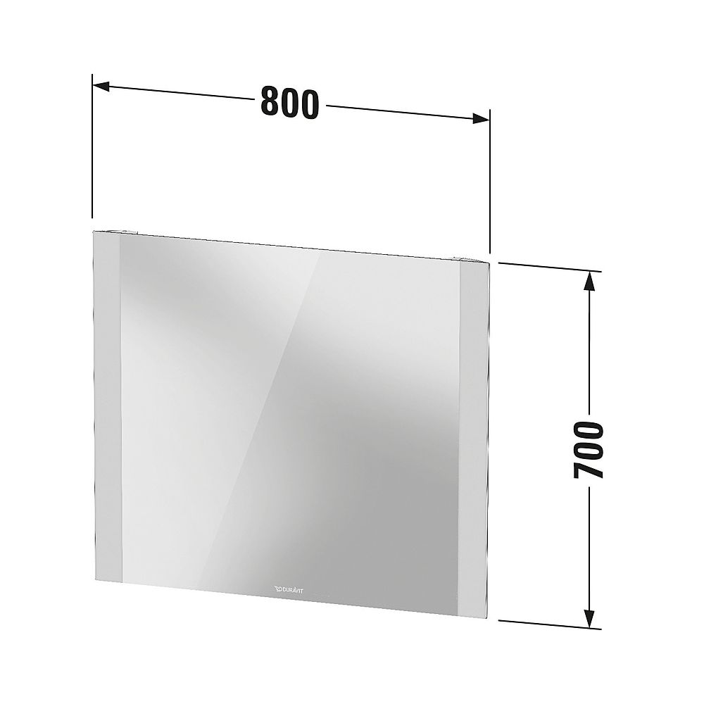 Duravit Licht und Spiegel Wandmontage 34x800x700mm, Mattweiß, Good, LED seitl... DURAVIT-LM7866000000000 4063382552150 (Abb. 10)