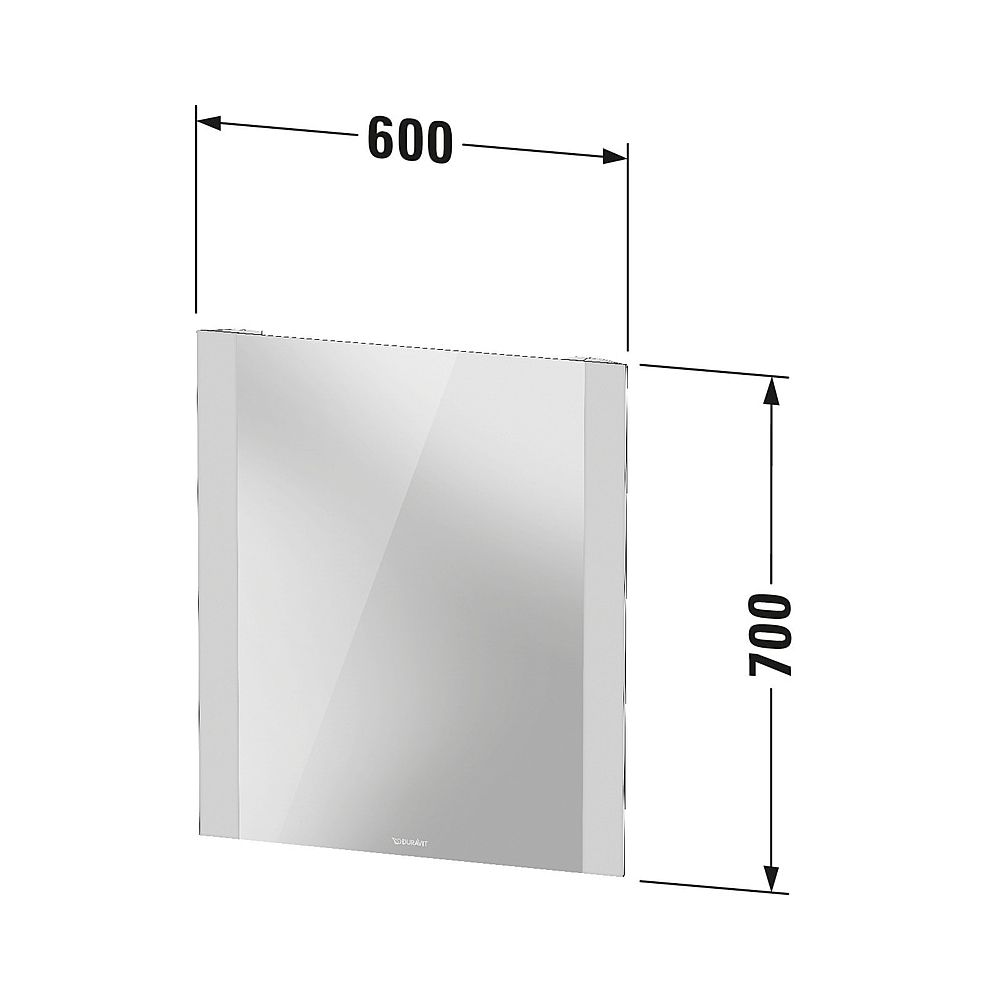 Duravit Licht und Spiegel Wandmontage 34x600x700mm, Mattweiß, Good, LED seitl... DURAVIT-LM7865000000000 4063382552129 (Abb. 10)