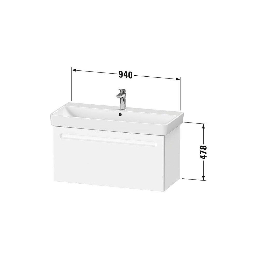 Duravit No.1 Waschtischunterbau wandhängend 426x940x478mm Graphit Matt, Folie/... DURAVIT-N14290049490000 4067116005783 (Abb. 5)