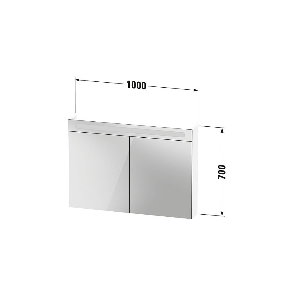 Duravit No.1 Spiegelschrank Wandmontage 148x1000x700mm, Weiß, 2 Türen L/R, 2 G... DURAVIT-N17922000000000 4067116005820 (Abb. 4)