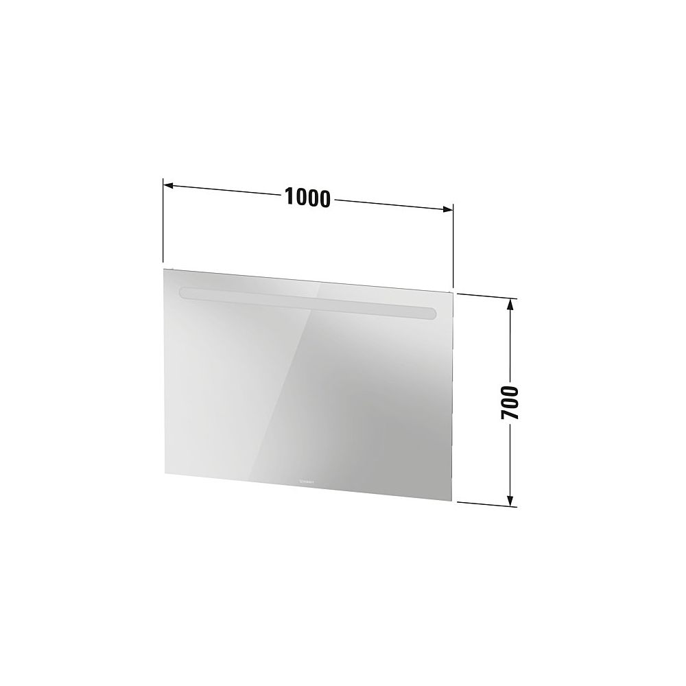 Duravit No.1 Spiegel Wandmontage 35x1000x700mm, Mattweiß, LED oben, 11W, Betät... DURAVIT-N17953000000000 4067116005813 (Abb. 4)