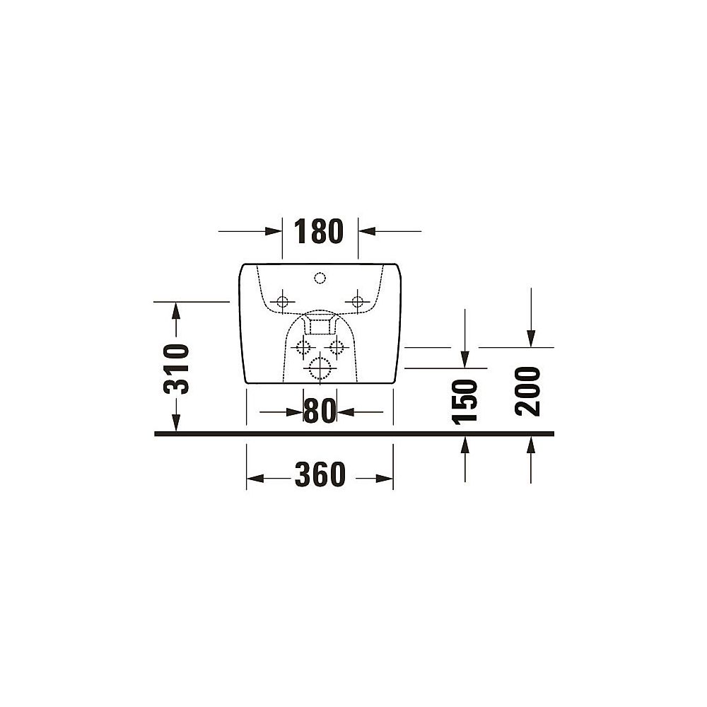 Duravit Qatego Wandbidet 570x385x285mm, Weiß Hochglanz, HygieneGlaze, 1 HL, HLB, Üb... DURAVIT-2263152000 4067116069587 (Abb. 5)