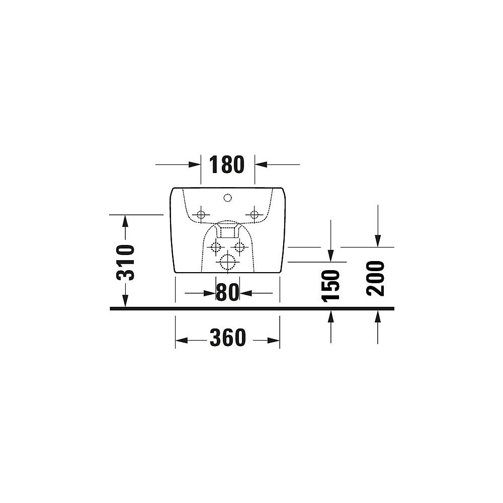 Duravit Qatego Wandbidet 570x385x285mm, Weiß Hochglanz, HygieneGlaze, 1 HL, HLB, Üb... DURAVIT-2263152000 4067116069587 (Abb. 8)